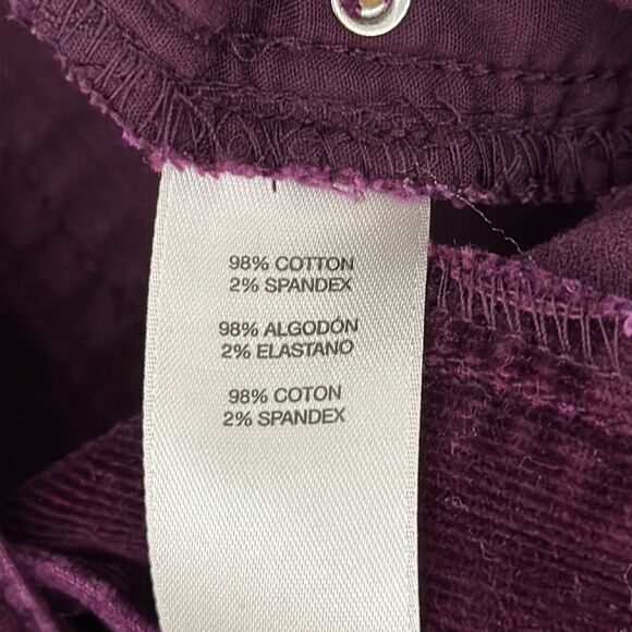 Chico's Corduroy Pants Size 2.5 (14) Stretch Purple - Picture 13 of 14